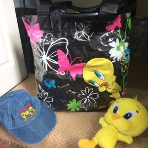 Looney Tunes Tweety Bird Kids Cap+Tote + Bird